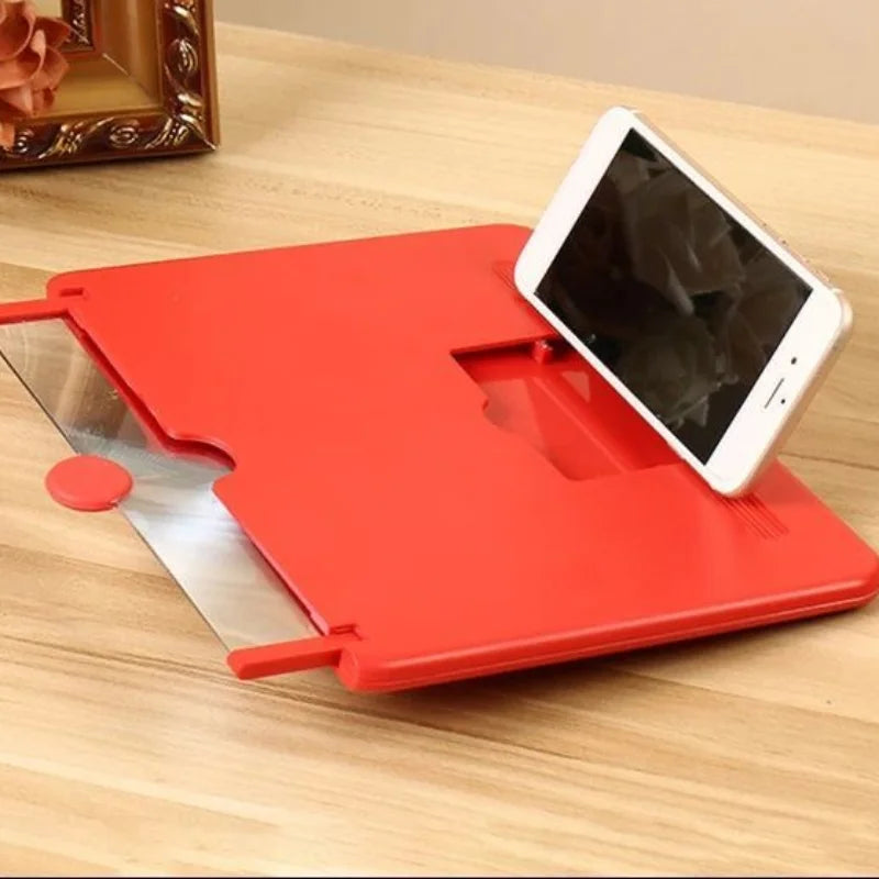 Mobile screen enlarger with eye protection