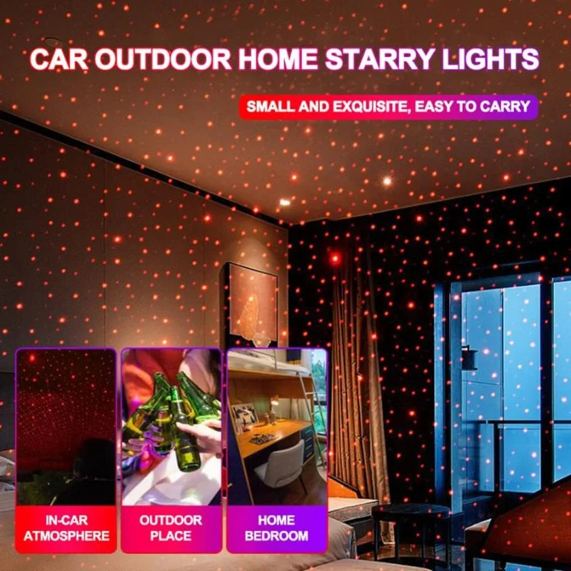 Mini star projector for ambiance