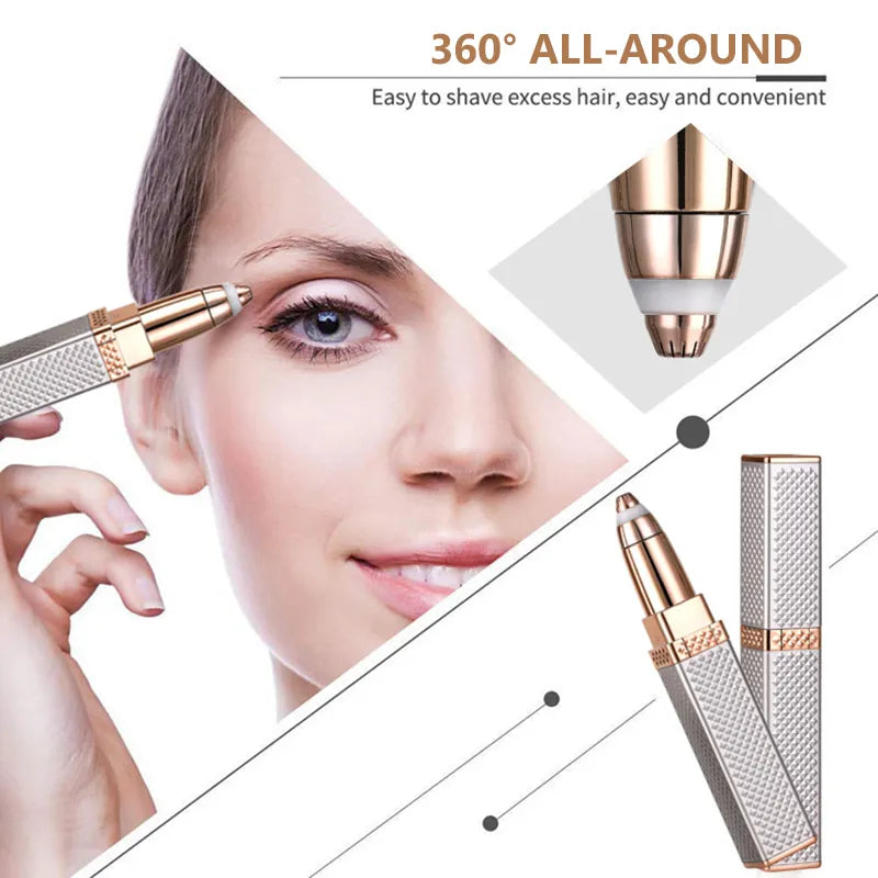 Silver Facial Hair Remover & Eyebrow Trimmer
