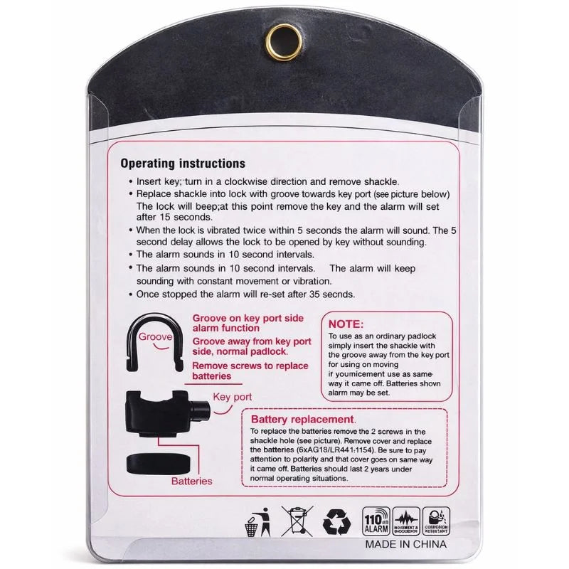 Gembok Alarm Lock