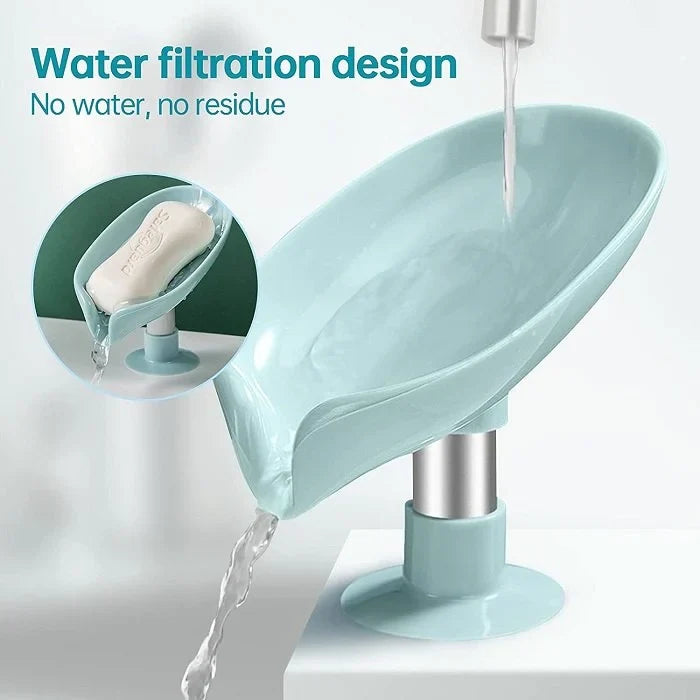Fast-drying soap holder with suction