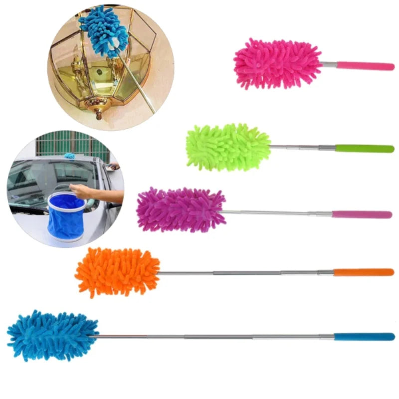 Flexible extendable microfiber duster