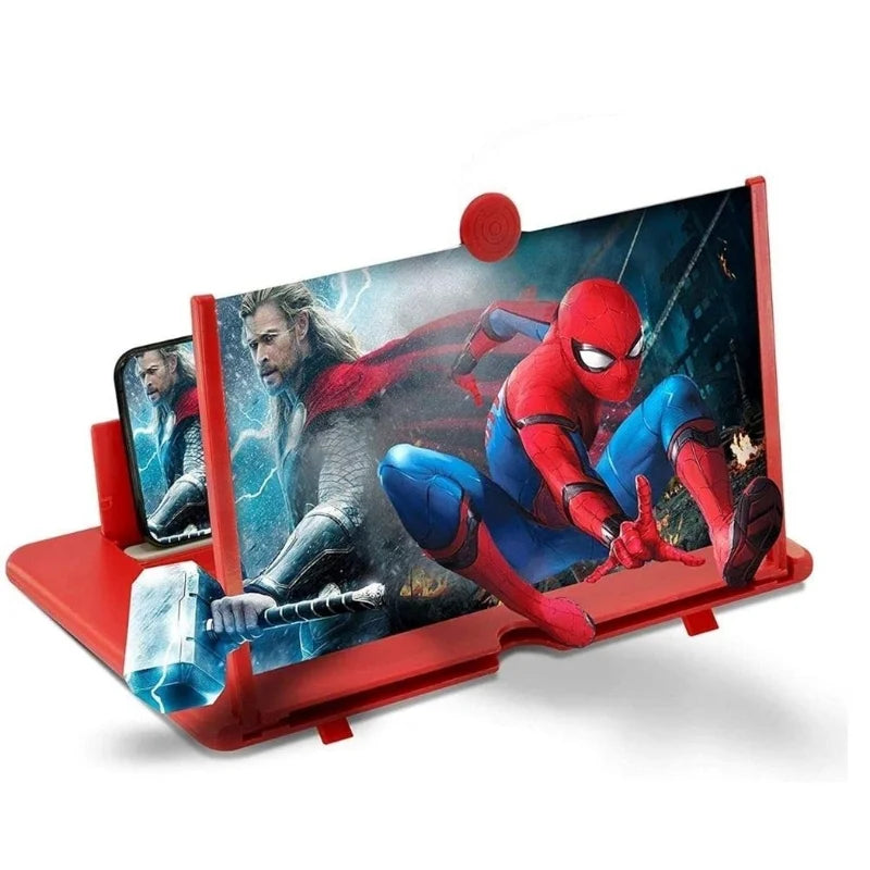 Mobile screen enlarger with eye protection