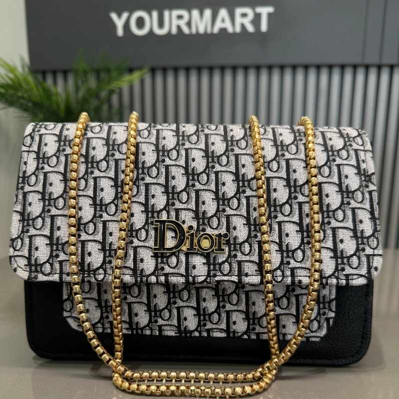 Elegant Dior designer flap clutch