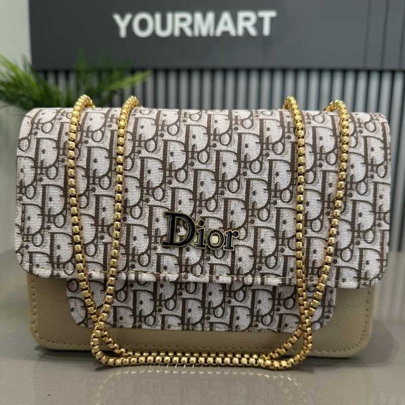 Elegant Dior designer flap clutch