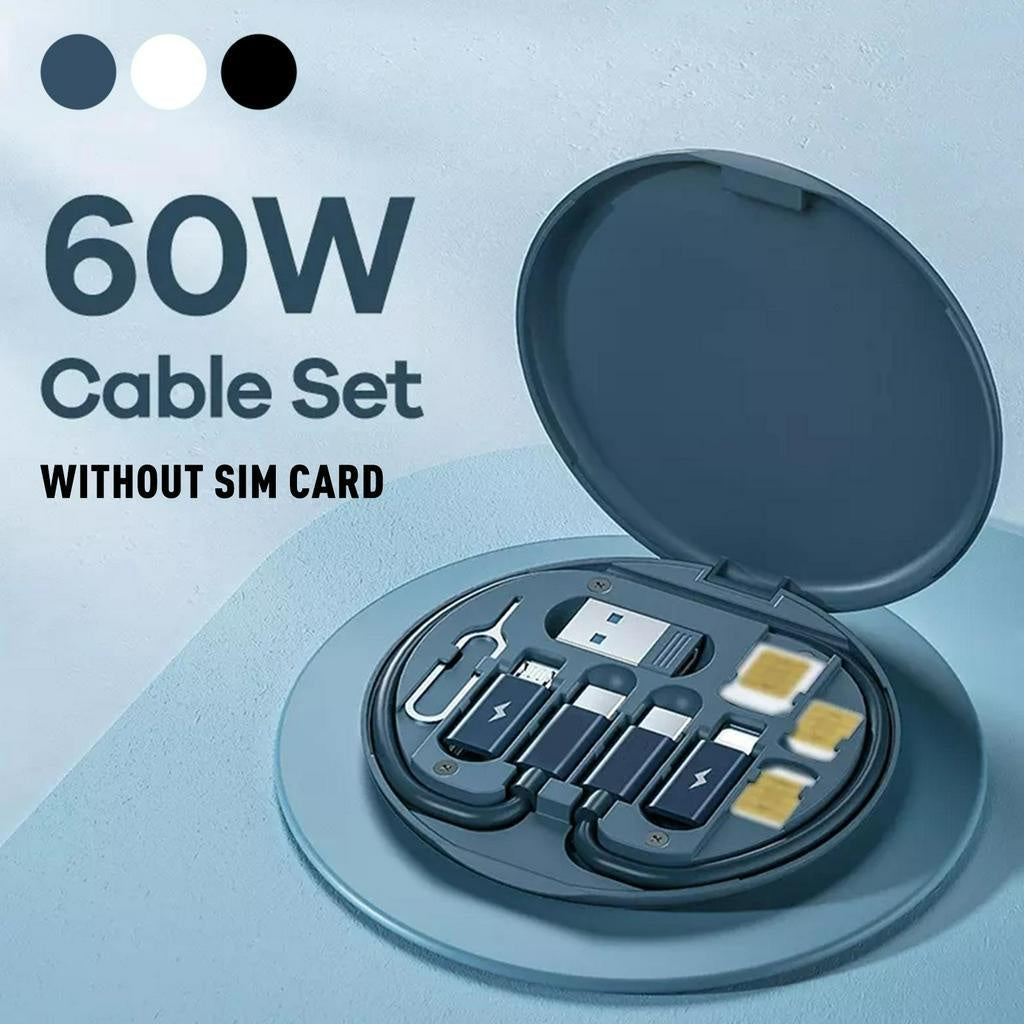 Smart Storage Box with Multiple Cables & Connectors