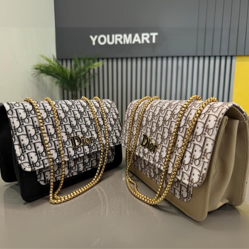 Elegant Dior designer flap clutch