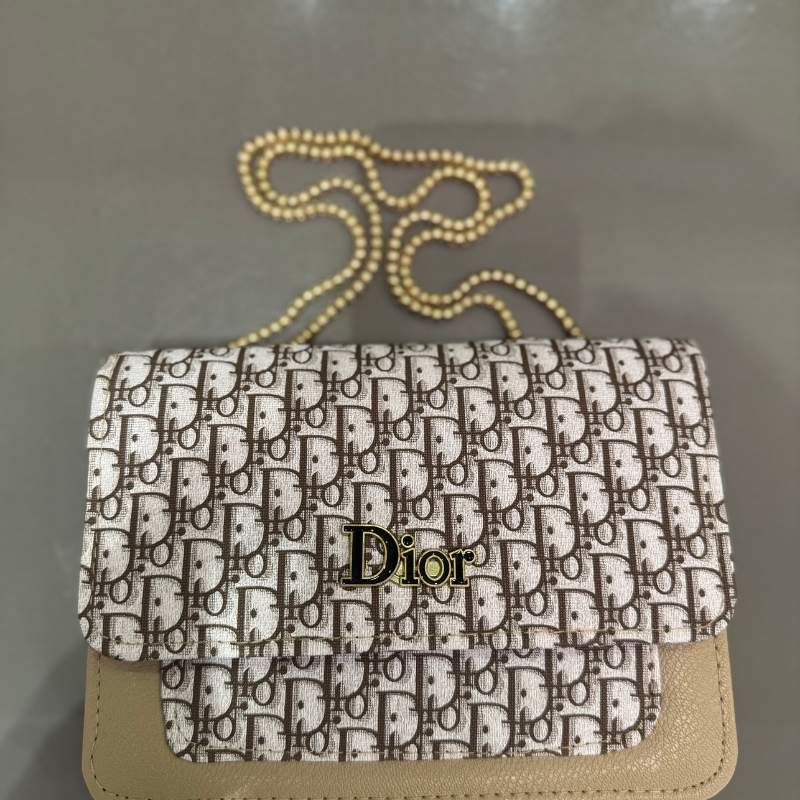 Elegant Dior designer flap clutch