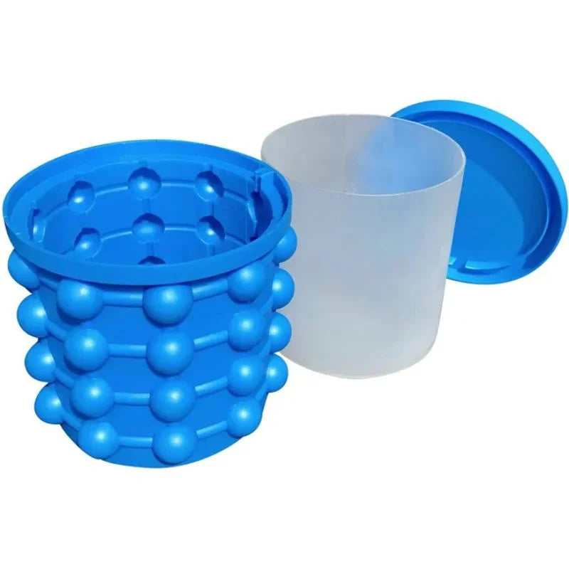 Portable silicone ice cube maker