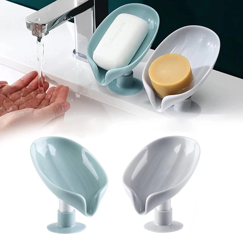 Fast-drying soap holder with suction