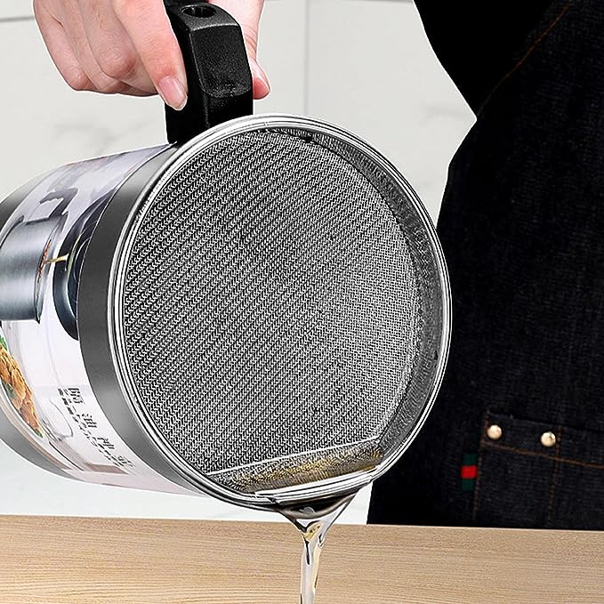 Oil Fryer Cooker with Stainless Steel Machine with Handle for Kitchen (1.4L)